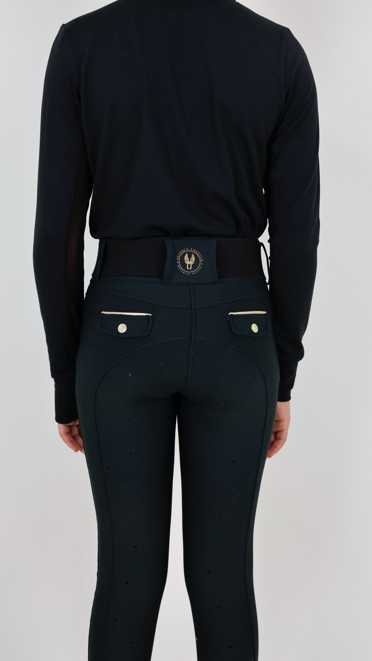 Youth Dragon Rhinestone full seat breeches (Black)