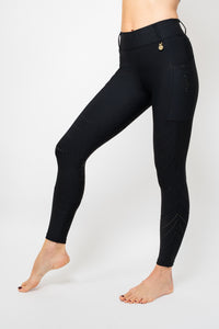 Perforated Cool Tech Pull-On Breeches - Black
