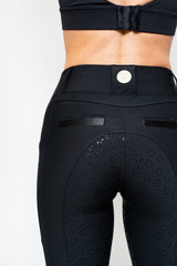 Perforated Cool Tech Pull-On Breeches - Black