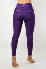 Dragon Rhinestone Full Seat Breeches (Purple)