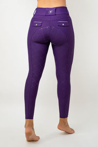 Dragon Rhinestone Full Seat Breeches (Purple)