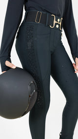 Youth Dragon Rhinestone full seat breeches (Black)