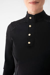 Dragon Luxe Top- Pleated Edition (black)