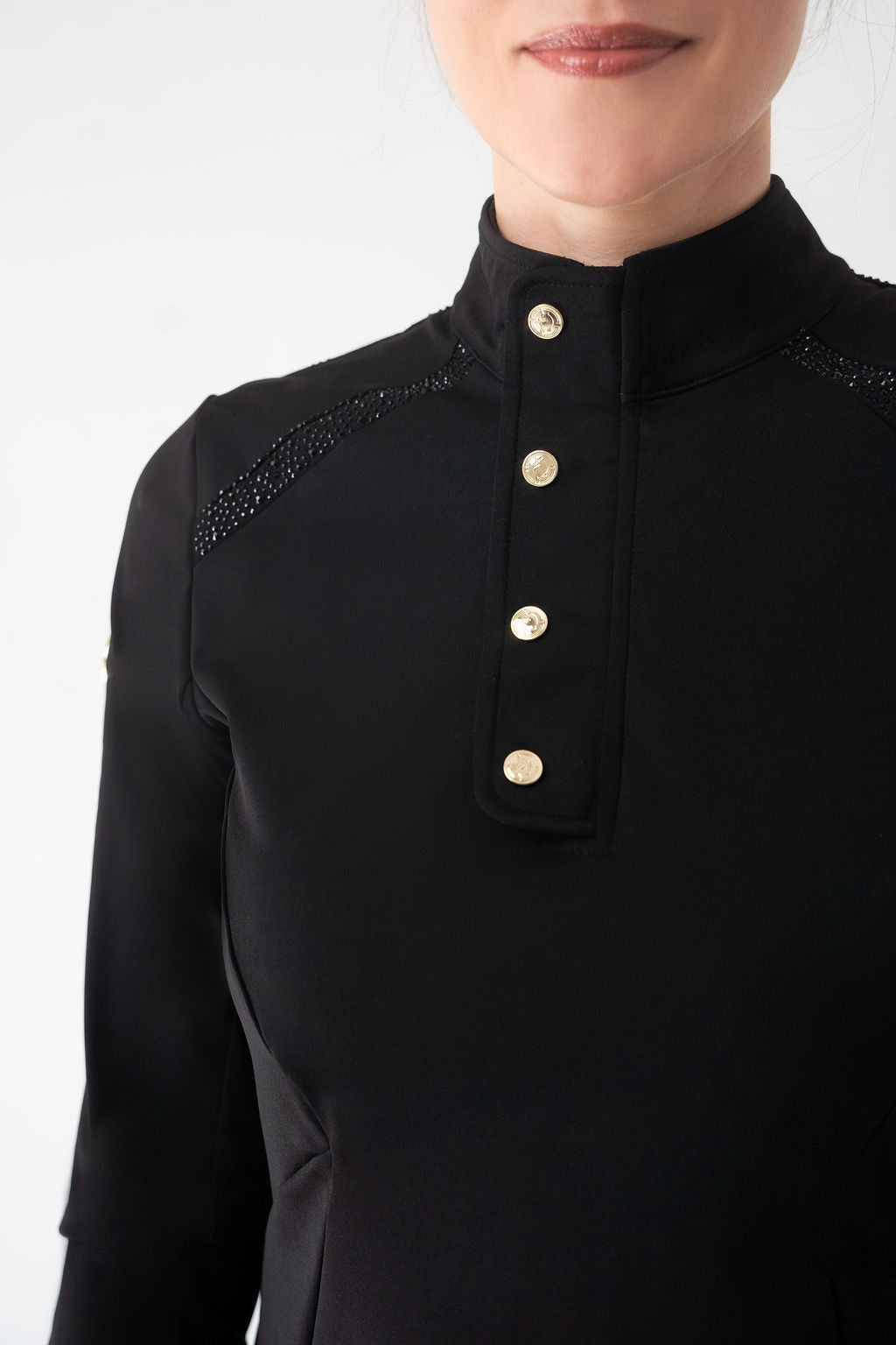 Dragon Luxe Top- Pleated Edition (black)