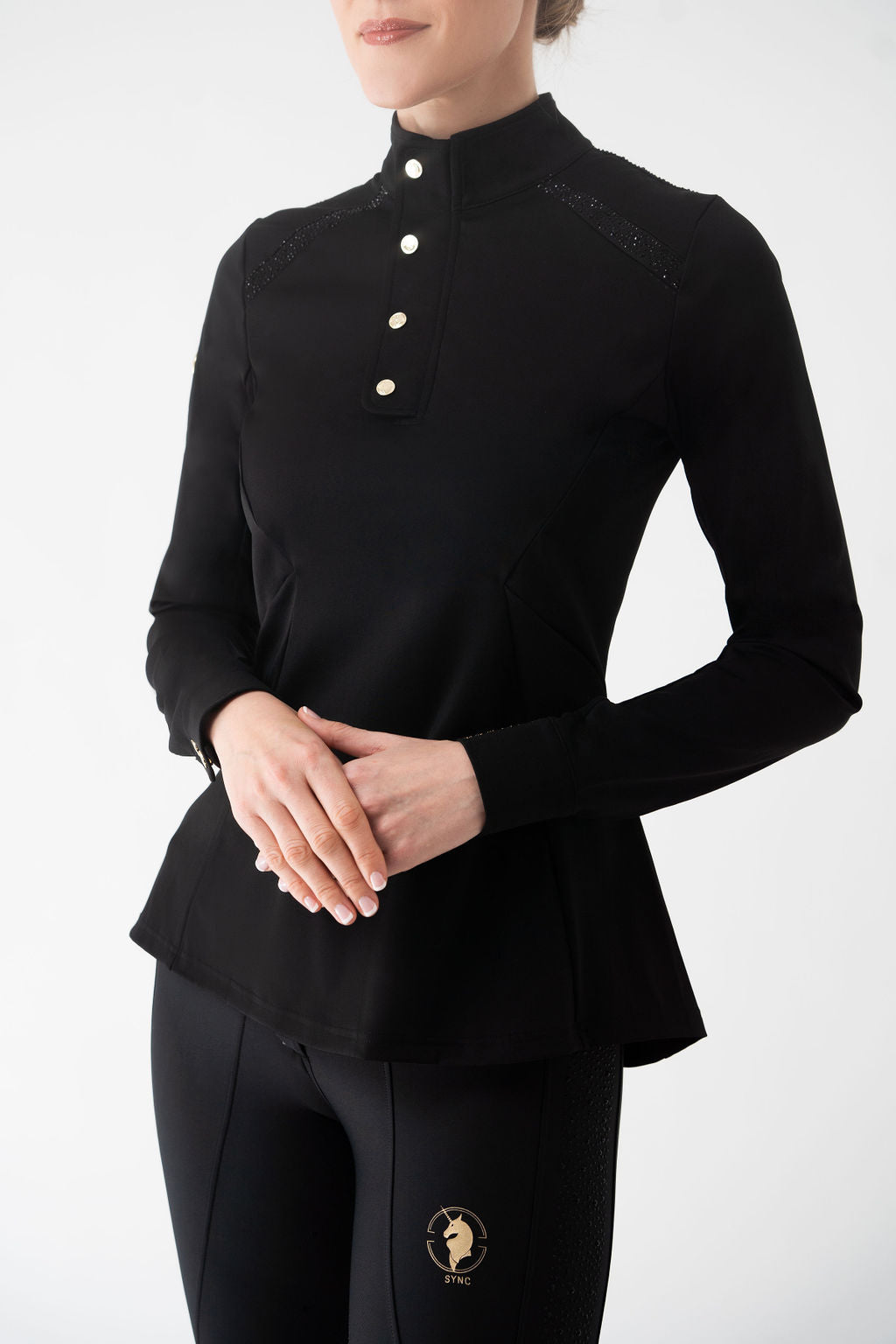 Dragon Luxe Top- Pleated Edition (black)