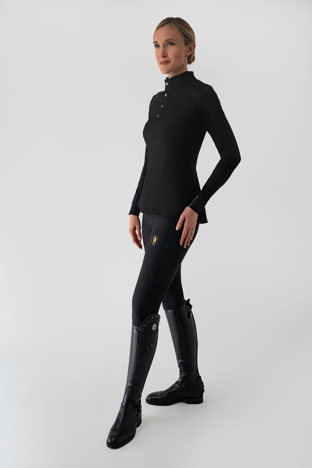 Dragon Luxe Top- Pleated Edition (black)