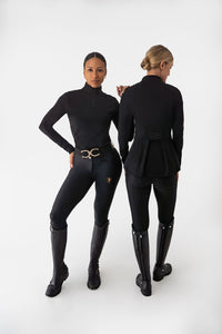 Dragon Luxe Top- Pleated Edition (black)