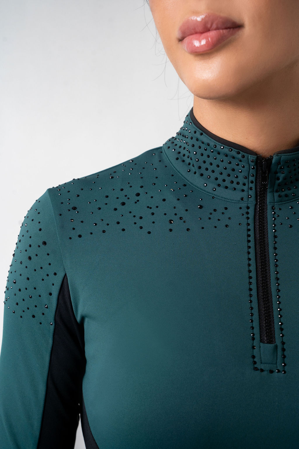 Dragon Luxe Top - Emerald Green/Black (Limited Edition) – Sync Equestrian