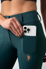 PRE ORDER- Dragon Rhinestone full seat  breeches (Emerald Green, Limited edition)