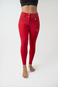PRE ORDER- Dragon Rhinestone full seat  breeches (Red-Limited edition)