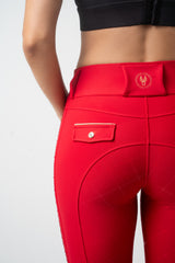 PRE ORDER- Dragon Rhinestone full seat  breeches (Red-Limited edition)