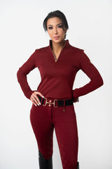 WINTER WONDERLAND Wind proof Thermal Fleeced Base Layer (Cabernet)