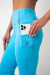 PRE ORDER- Winter Wonderland Cozy KNEE PATCH PULL ON- (ICE BLUE/Thermal Double Fleeced)