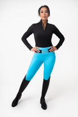 PRE ORDER- Winter Wonderland Cozy KNEE PATCH PULL ON- (ICE BLUE/Thermal Double Fleeced)