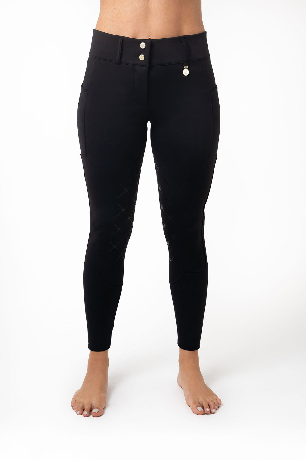 リース◯ winter wonderland PRE ORDER- Winter Wonderland KNEE PATCH PRO- Black (Thermal/Double