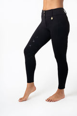 PRE ORDER- Winter Wonderland KNEE PATCH PRO- Black (Thermal/Double Fleeced)