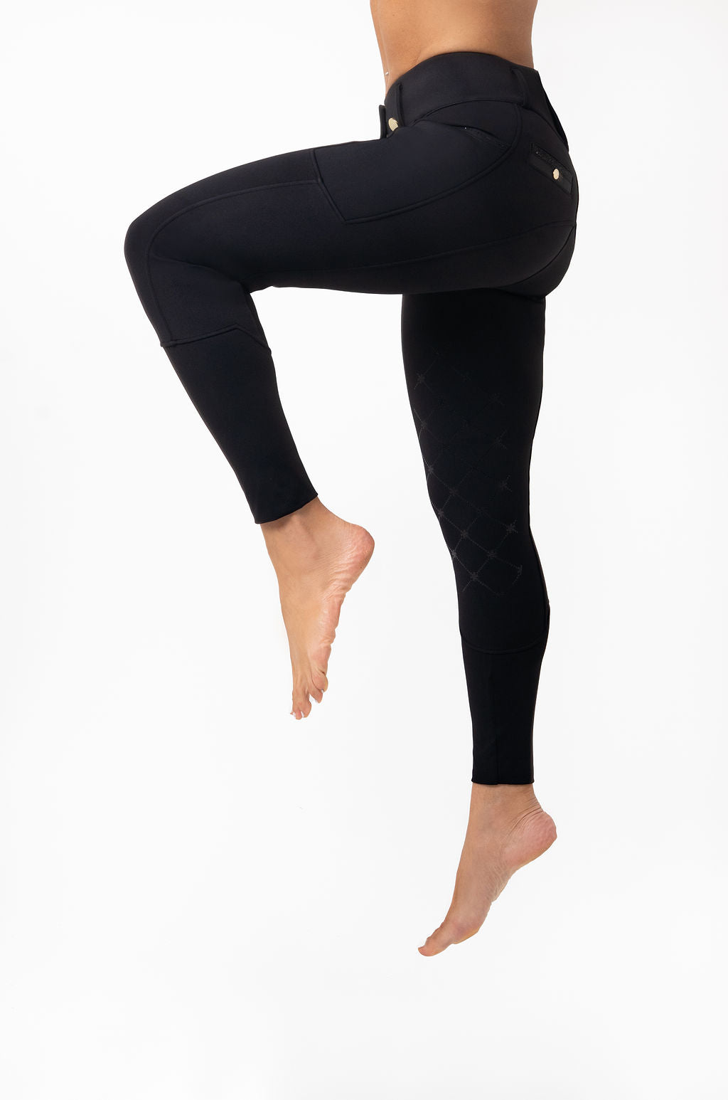 PRE ORDER- Winter Wonderland KNEE PATCH PRO- Black (Thermal/Double Fleeced)