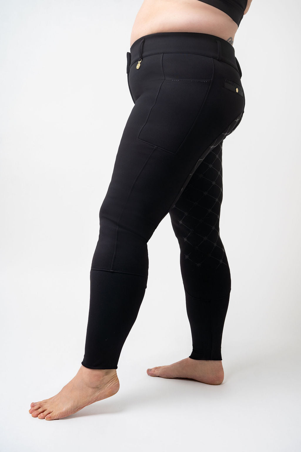 Winter Wonderland KNEE PATCH PRO- Black (Thermal/Double Fleeced)