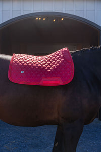 Dragon Luxe Saddle Pad (Jumping/Red)