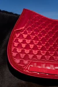 Dragon Luxe Saddle Pad (Jumping/Red)