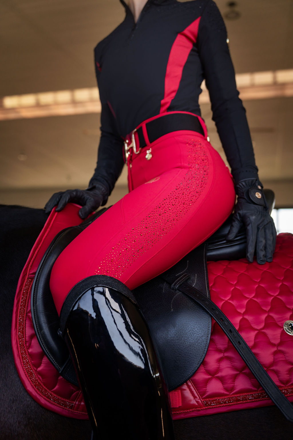 Dragon Rhinestone full seat breeches (Red-Limited edition)