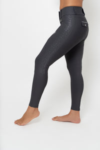 Dragon Rhinestone Full Seat Breeches (Charcoal Grey)