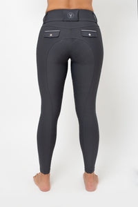 Dragon Rhinestone Full Seat Breeches (Charcoal Grey)