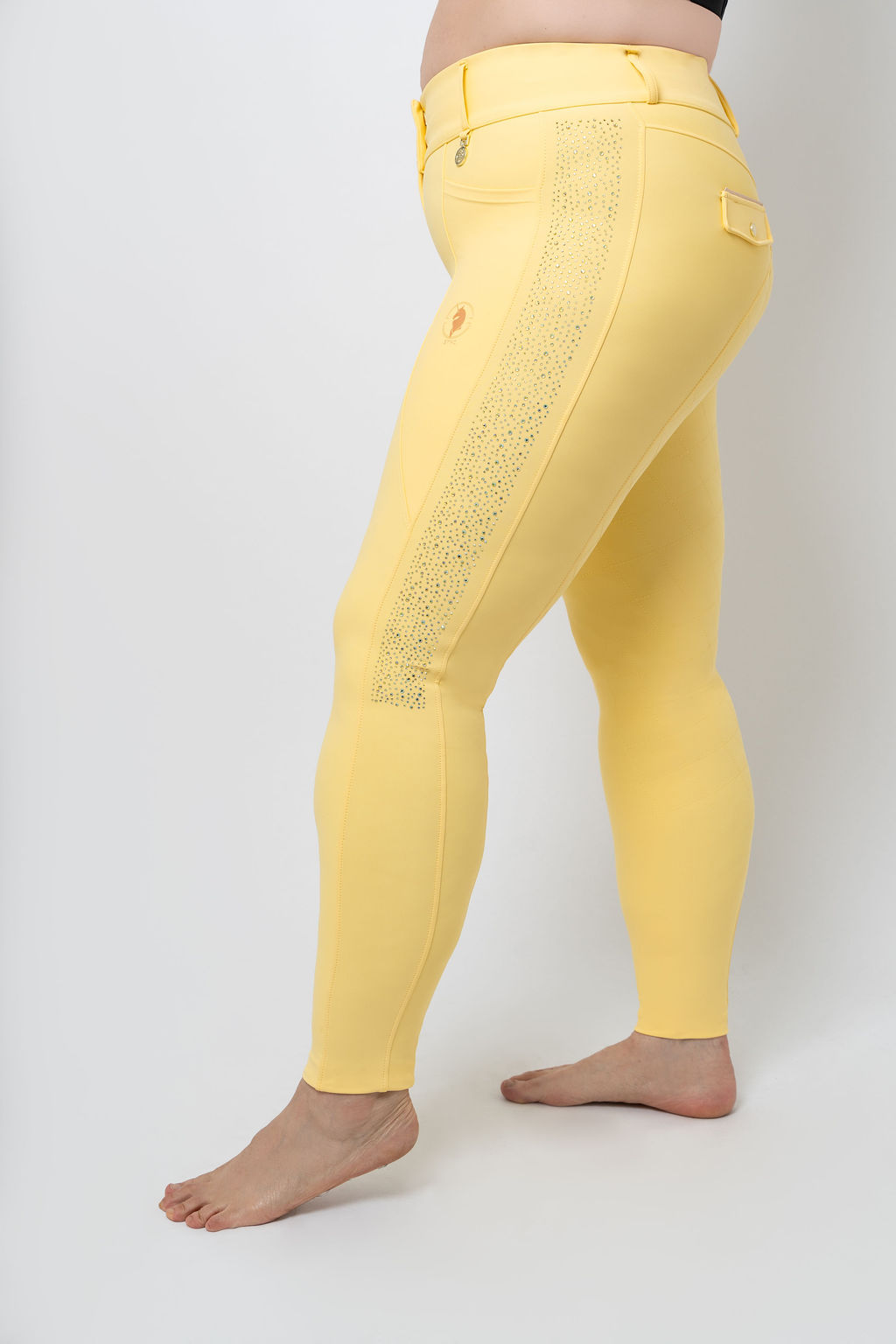 Dragon Rhinestone Full Seat Breeches (Sunflower)