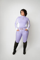 Dragon Rhinestone Full Seat Breeches (Lilac Breeze)