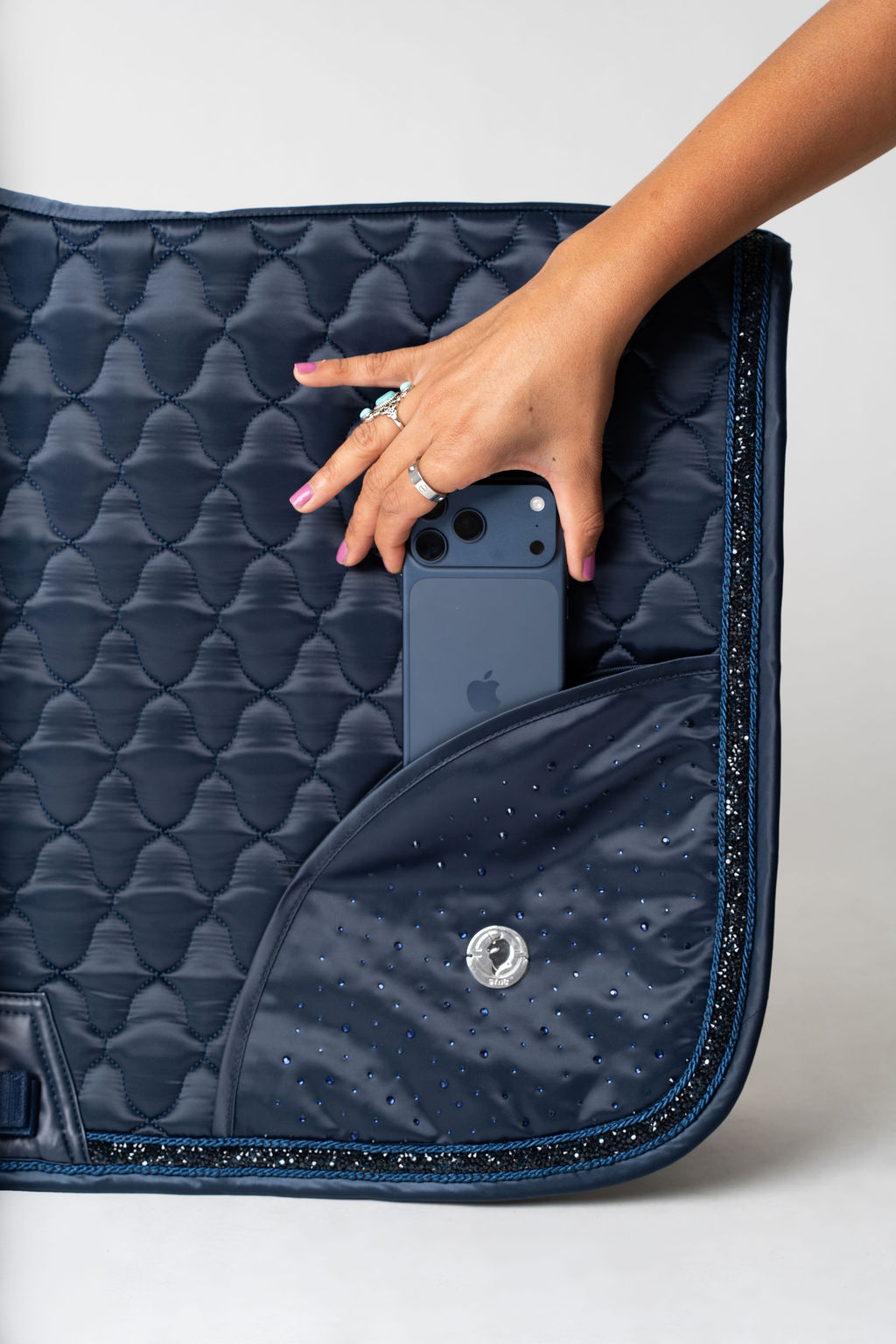 Dragon Luxe Saddle Pad (Jumping/Navy)