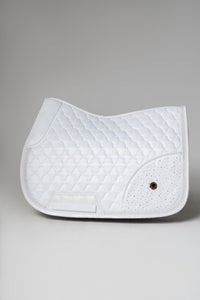 Dragon Luxe Saddle Pad (Jumping/White)