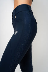 Dragon Rhinestone Full Seat Breeches (Navy)