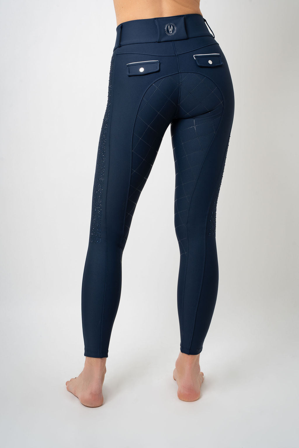 Dragon Rhinestone Full Seat Breeches (Navy)
