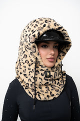 Never Cold Again Hooded Mask Scarf- Limited Edition Leopard