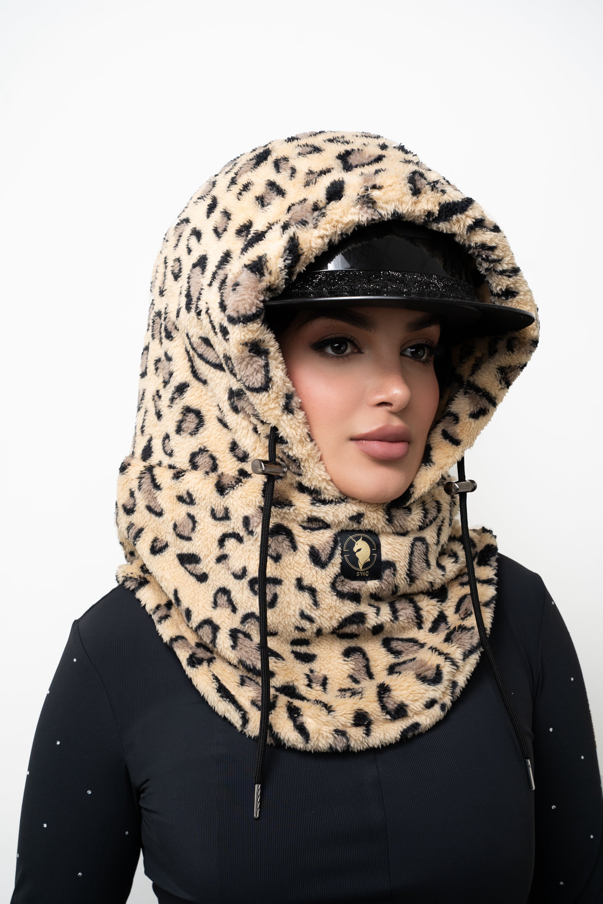 Never Cold Again Hooded Mask Scarf- Limited Edition Leopard