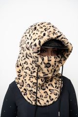 Never Cold Again Hooded Mask Scarf- Limited Edition Leopard
