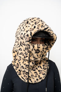 Never Cold Again Hooded Mask Scarf- Limited Edition Leopard
