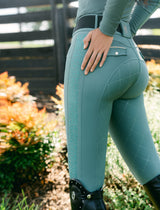 Dragon Rhinestone full seat  breeches (Sage, limited edition)