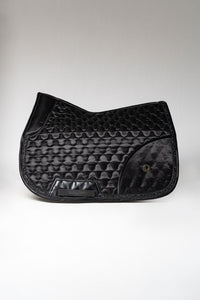 Dragon Luxe Saddle Pad (Jumping/Black) With Pockets