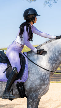 Dragon Rhinestone Full Seat Breeches (Lilac Breeze)