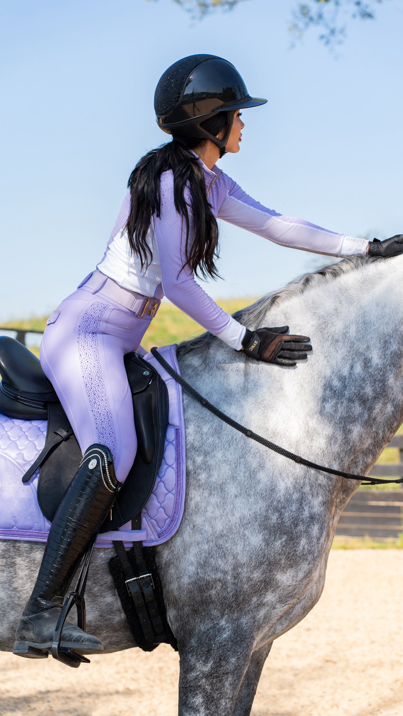Perforated Dragon Luxe Top (Lilac Breeze)