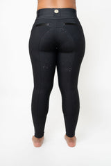 Perforated Cool Tech Pull-On Breeches - Black