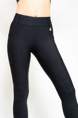 Perforated Cool Tech Pull-On Breeches - Black