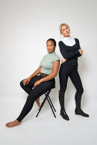 Perforated Cool Tech Pull-On Breeches - Black