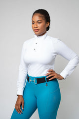 Perforated Cool Tech Pull-On Breeches - Teal