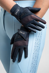 Dragon Cooling Summer Perforated  Leather gloves (Navy)