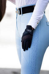Dragon Cooling Summer Perforated  Leather gloves (Navy)