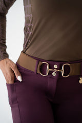 Chocolate Flexi belt/Gold bit