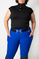 Madelyn Perforated Cool Tech Top (Black)