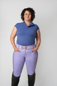 Madelyn Perforated Cool Tech Top (Blueberry)